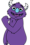 Monster giving a thumbs up